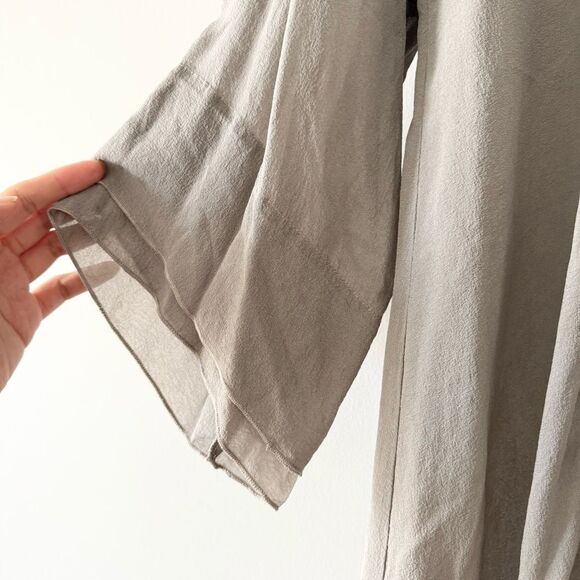 Citron Square Neck Silk Blouse M‎ - Picture 3 of 4